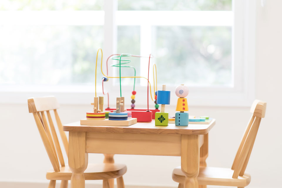 Espaço interno do consultório de pediatria